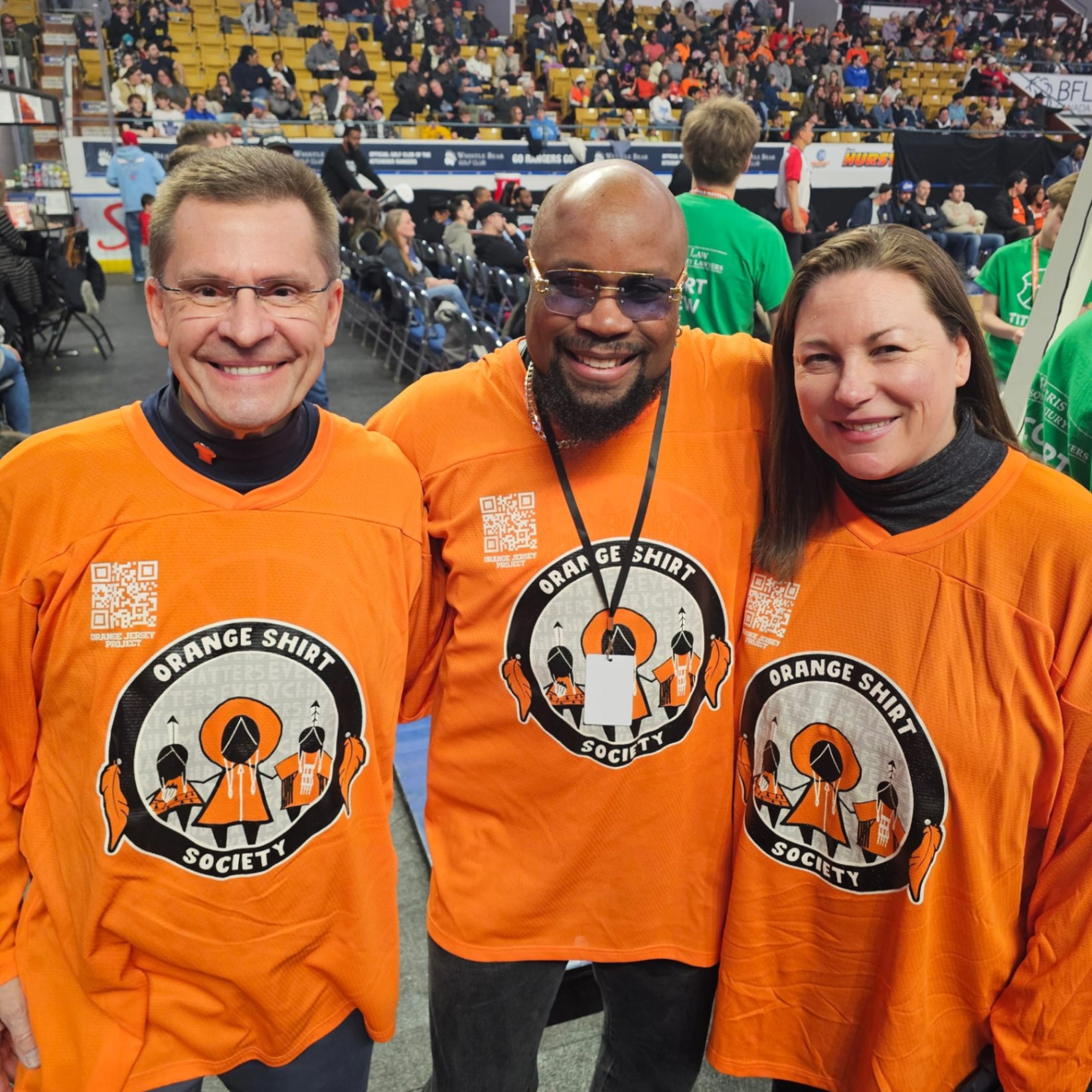 Fitz at the Orange Shirt Society Truth and Reconciliation event with Kitchener Rangers community partners