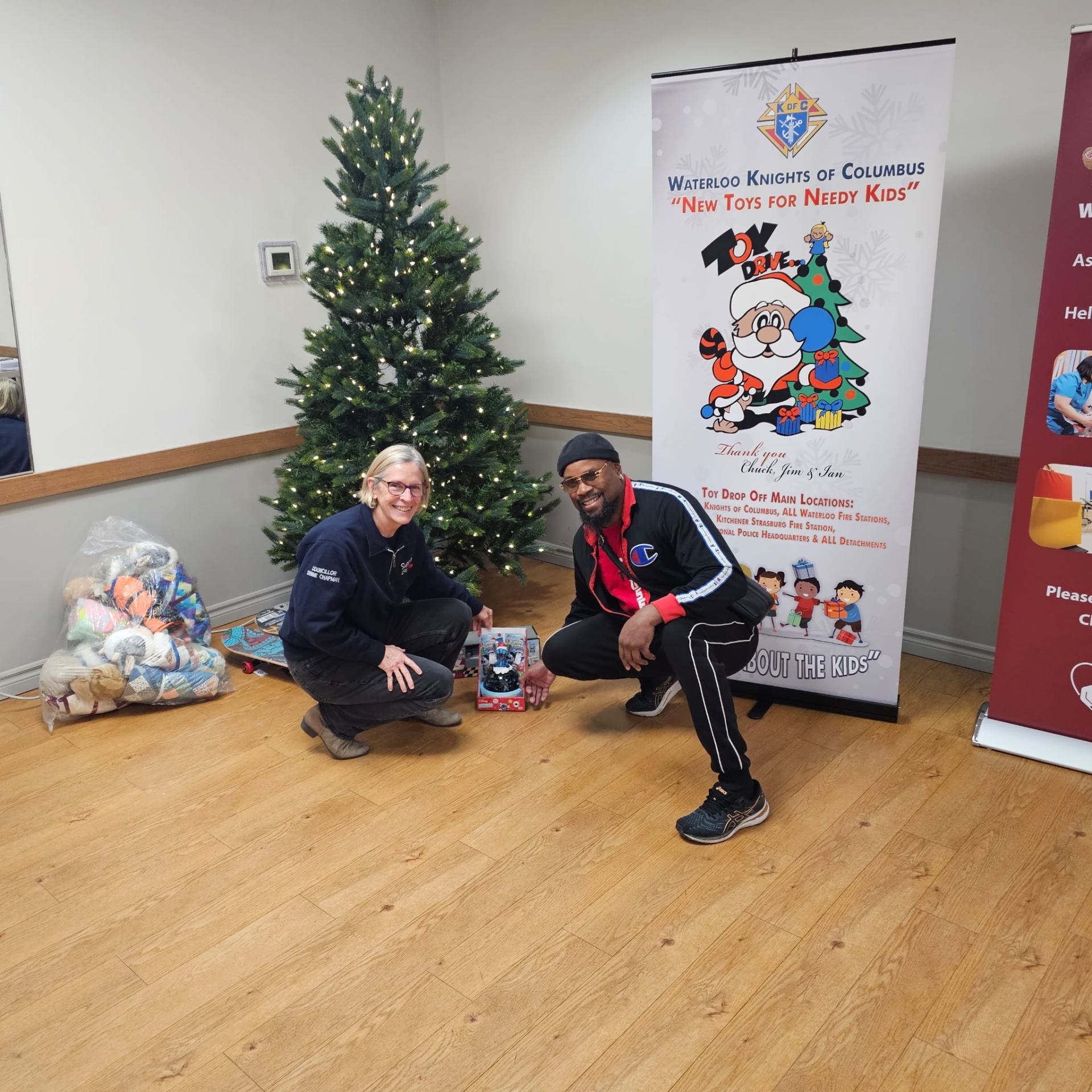 Fitz partnering with Waterloo Councillor Debbie Chapman and the Knights of Columbus 'New Toys for Needy Kids' holiday toy drive
